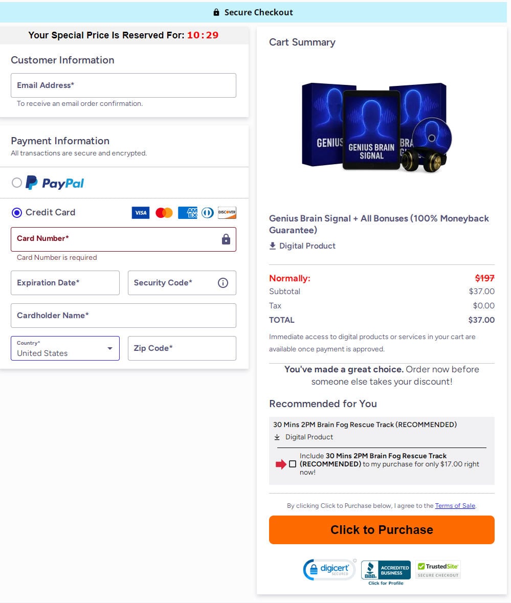 what happen after click buy now button